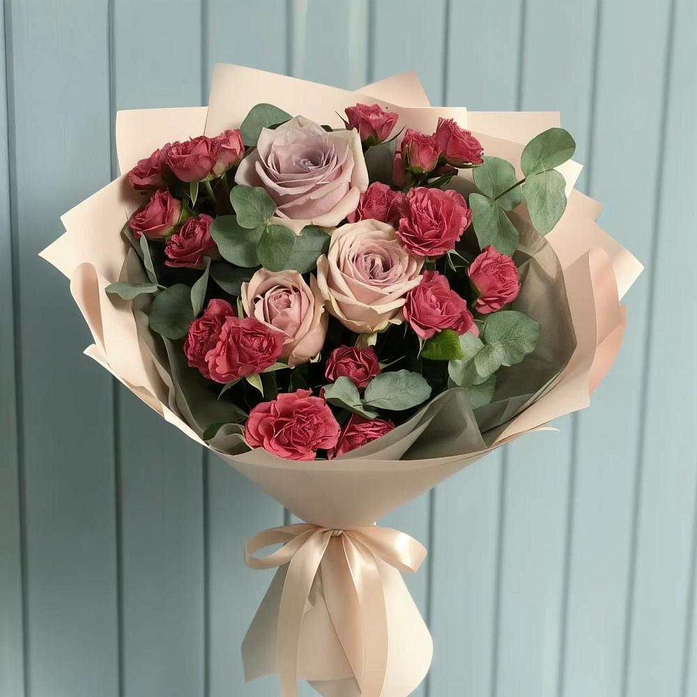 Букет цветов из: Гвоздики и Розы в Березовке Пермский край