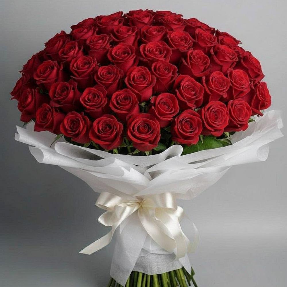 Букет 101 Красная роза Блэк Мэджик в Березовке Пермский край