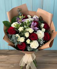 Букет цветов из:  Розы и Альстромерии #REPLACE_PRED# Березовке Пермский край