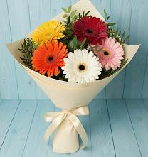 Букет цветов из:  Герберы в Березовке Пермский край