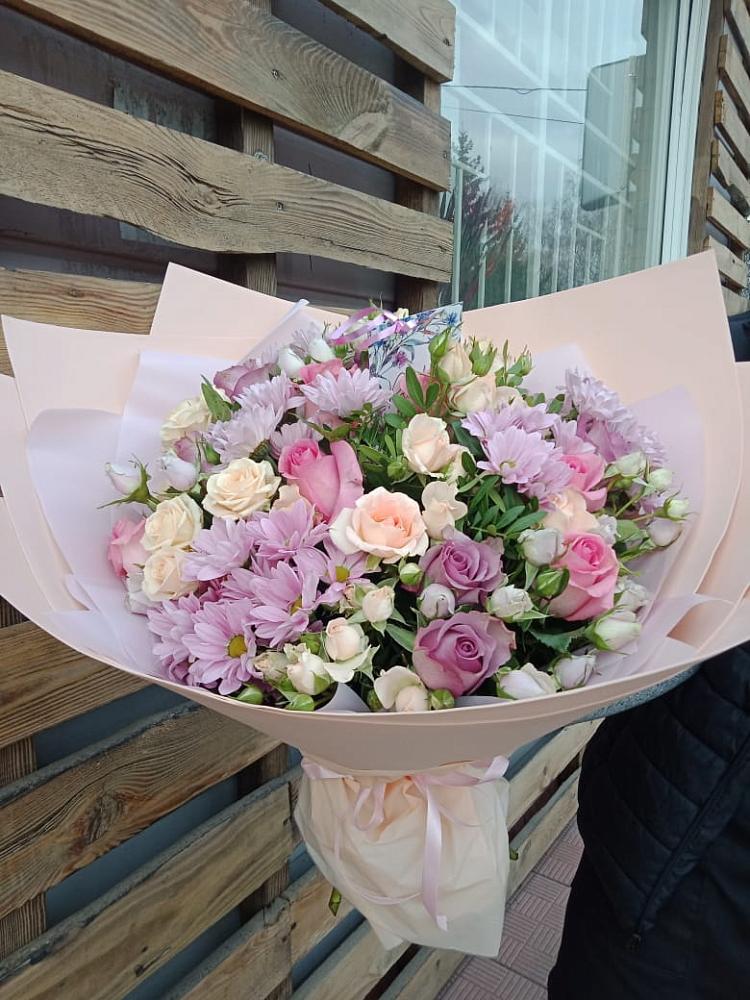 Букет цветов из: Розы и Хризантемы в Березовке Пермский край