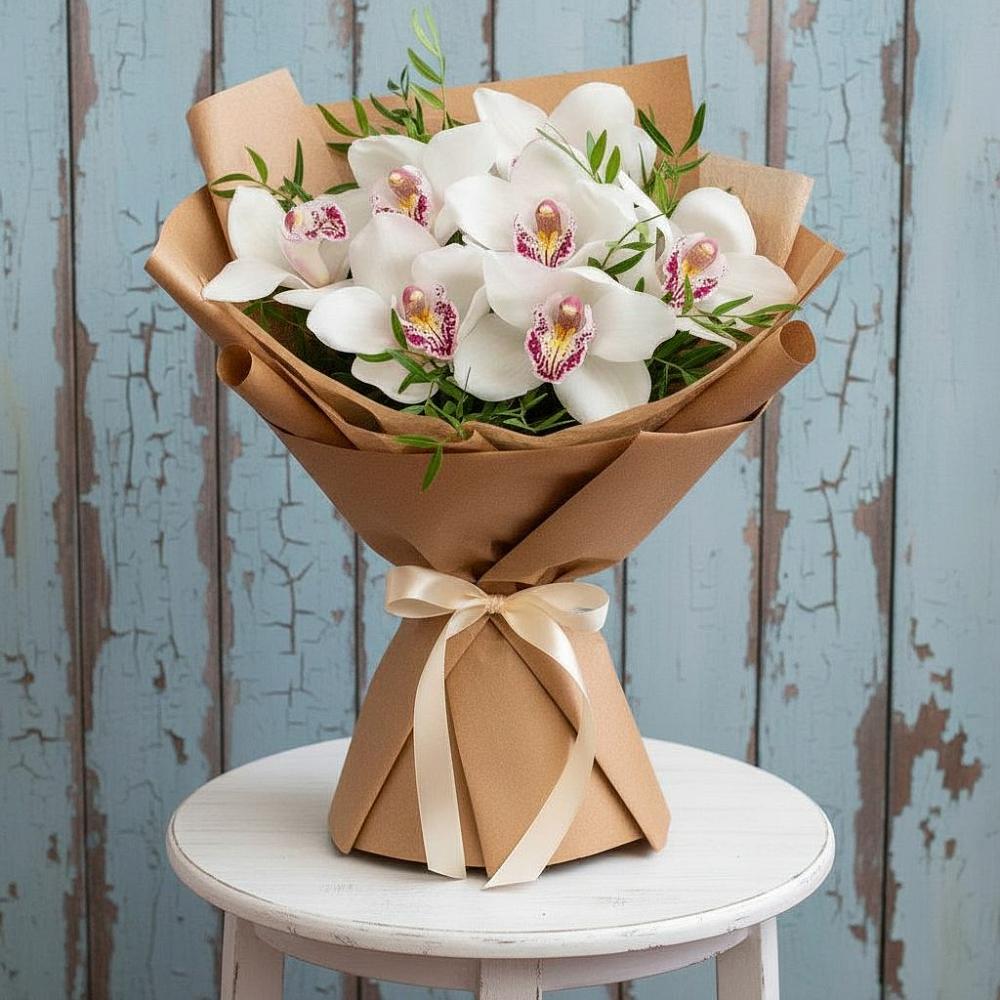 Букет цветов из: Орхидеи и Розы в Березовке Пермский край