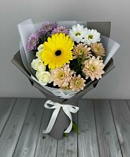 Букет цветов из:  Розы, Герберы и Хризантемы в Березовке Пермский край