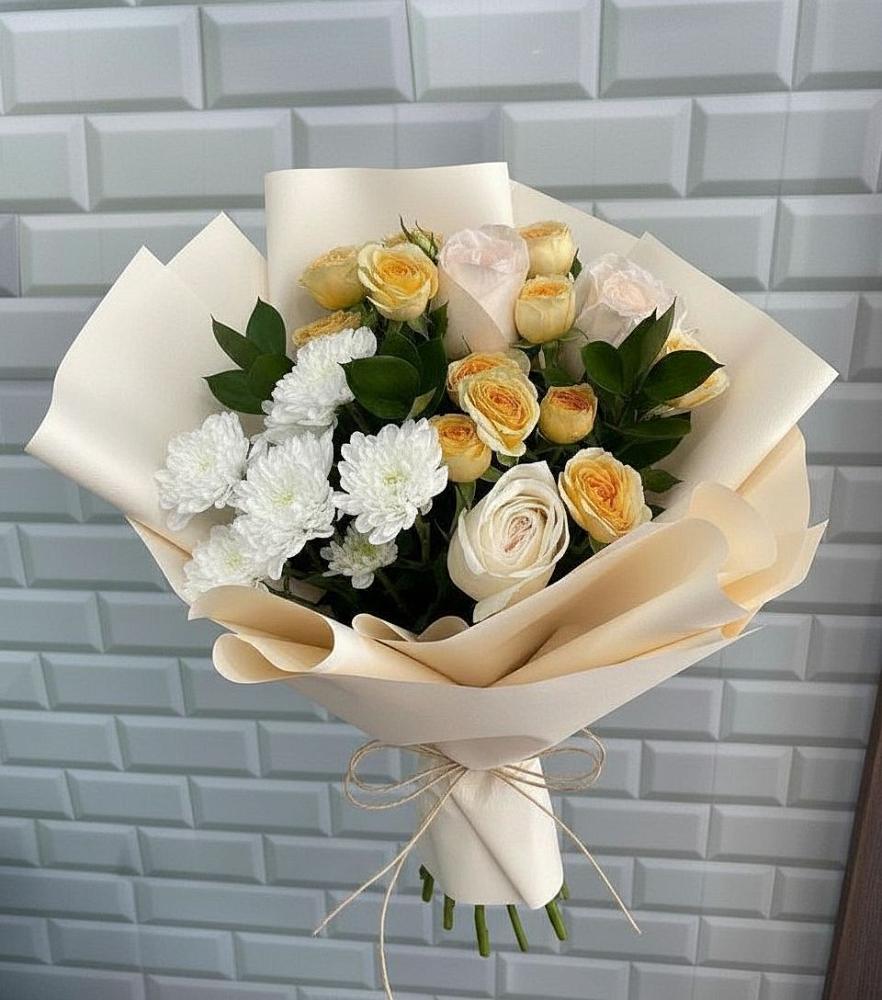 Букет цветов из: Розы и Хризантемы в Березовке Пермский край
