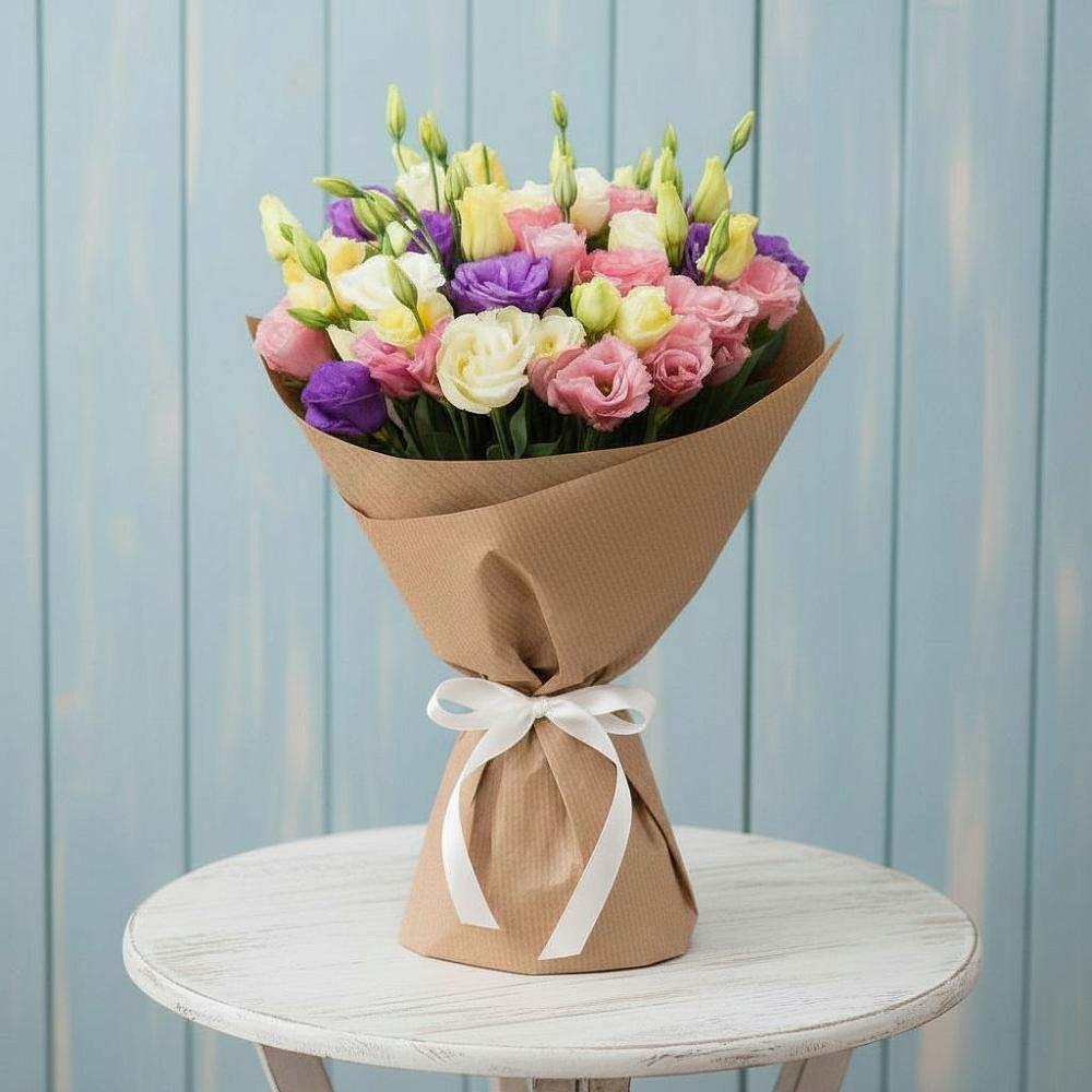 Букет цветов из: Лизиантусы в Березовке Пермский край