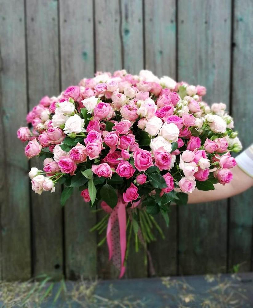 Букет Розовые кустовые розы Натали и Лав Лидия в Березовке Пермский край