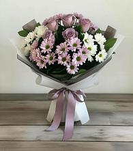 Букет цветов из:  Хризантемы и Розы в Березовке Пермский край