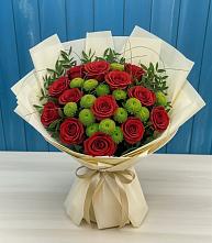 Букет цветов из:  Розы и Хризантемы в Березовке Пермский край