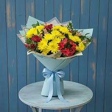 Букет цветов из:  Альстромерии и Хризантемы в Березовке Пермский край