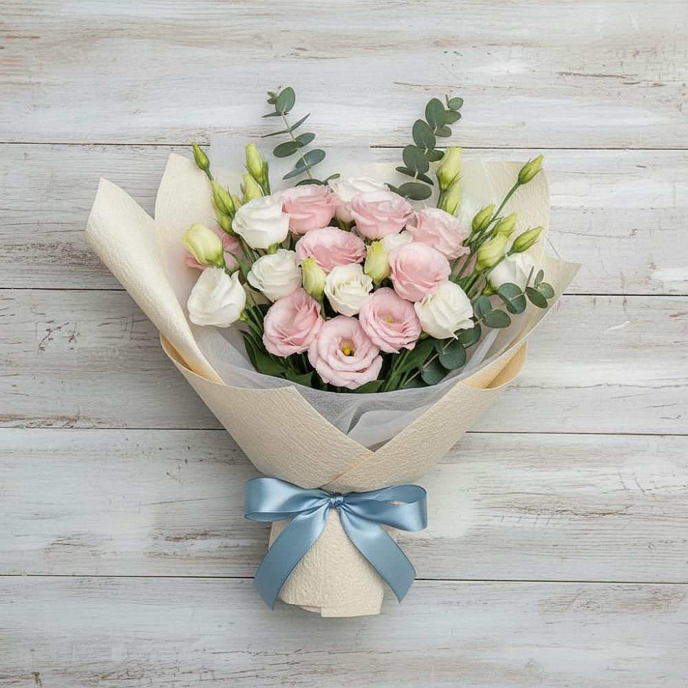 Букет цветов из: Лизиантусы в Березовке Пермский край